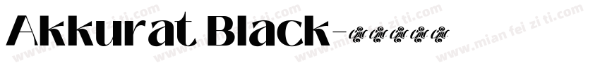 Akkurat Black字体转换